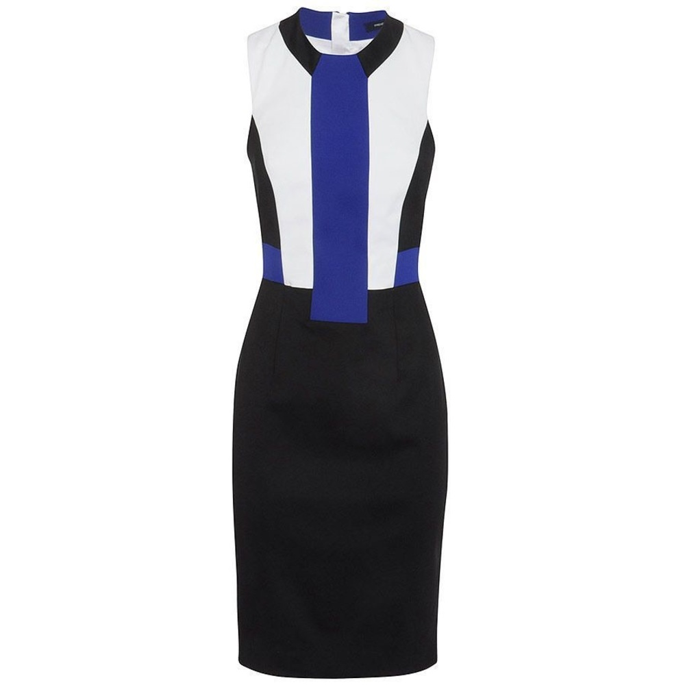 French Connection Color Block Shift Dress 2 NWOT